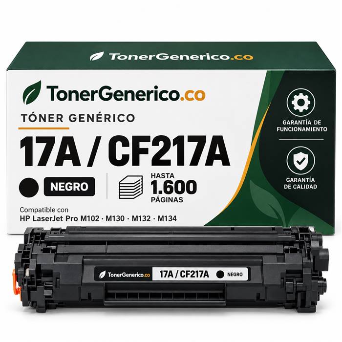 Tóner genérico HP 17A CF217A negro compatible con impresoras LaserJet Pro M102 M130 M132 y M134