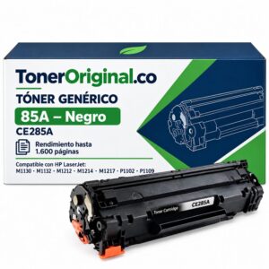 Tóner genérico HP 85A CE285A negro compatible con impresoras HP LaserJet M1130 M1132 M1212 M1214 M1217 P1102 y P1109